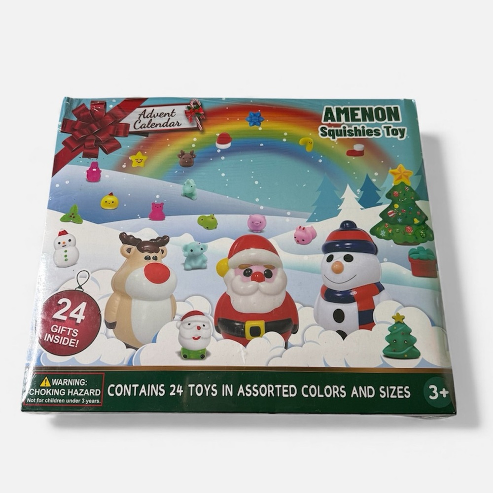 Amenon Squishies Colorful Toys 24 pcs Advent‎ Calendar Holdiday Christmas NEW!!